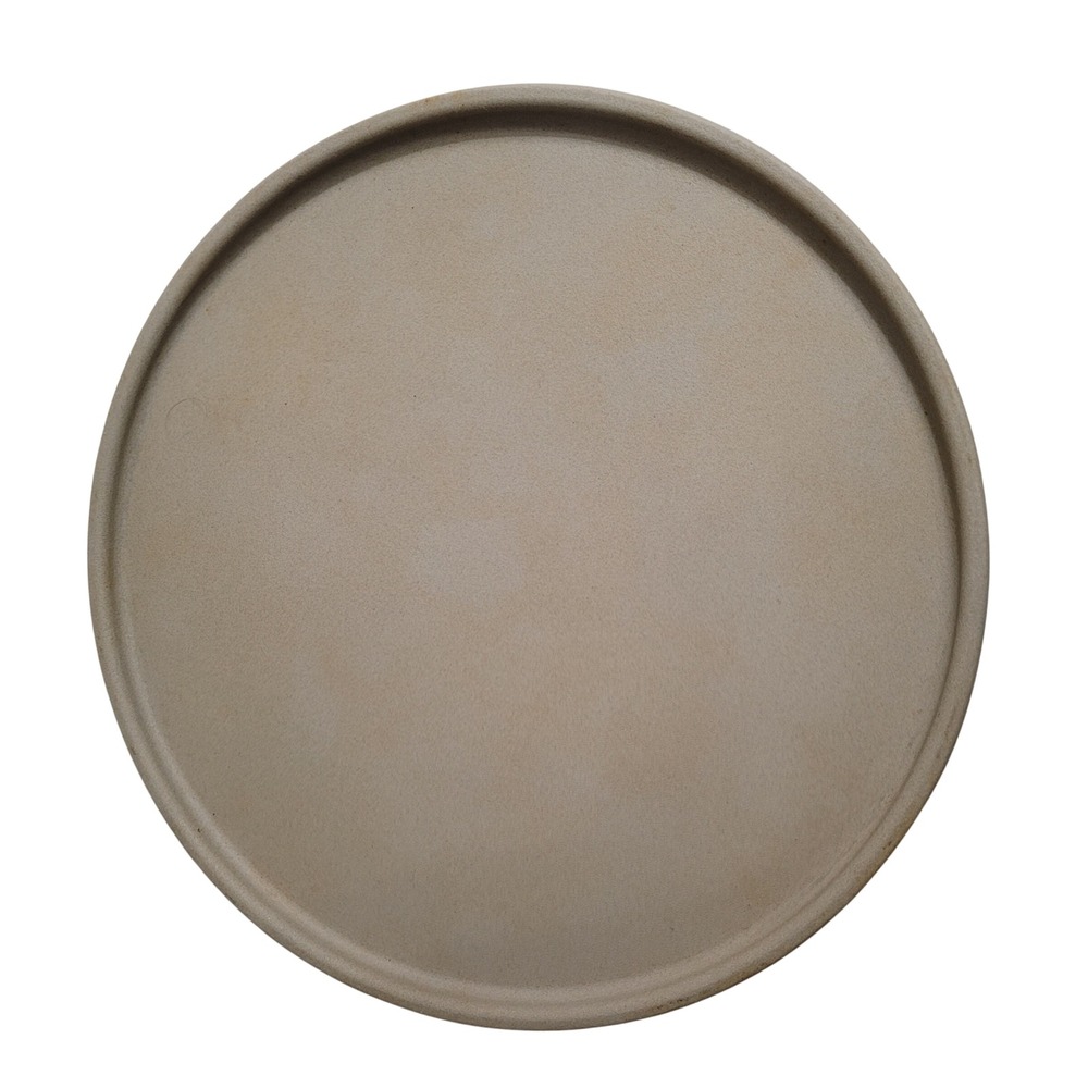 Pampered Chef Personal Pizza Stone 1193 8.5 Inch Beige Good Seasoned Stoneware